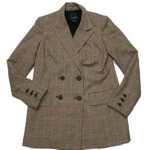 Trouve Brown Checkered Double-Breasted Blazer