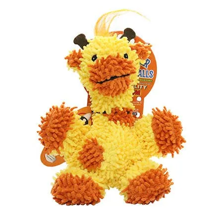 Tuffy Dog Toys - VIP Products - Mighty Jr Microfiber Ball Giraffe, Durable, Squeaky Dog Toy