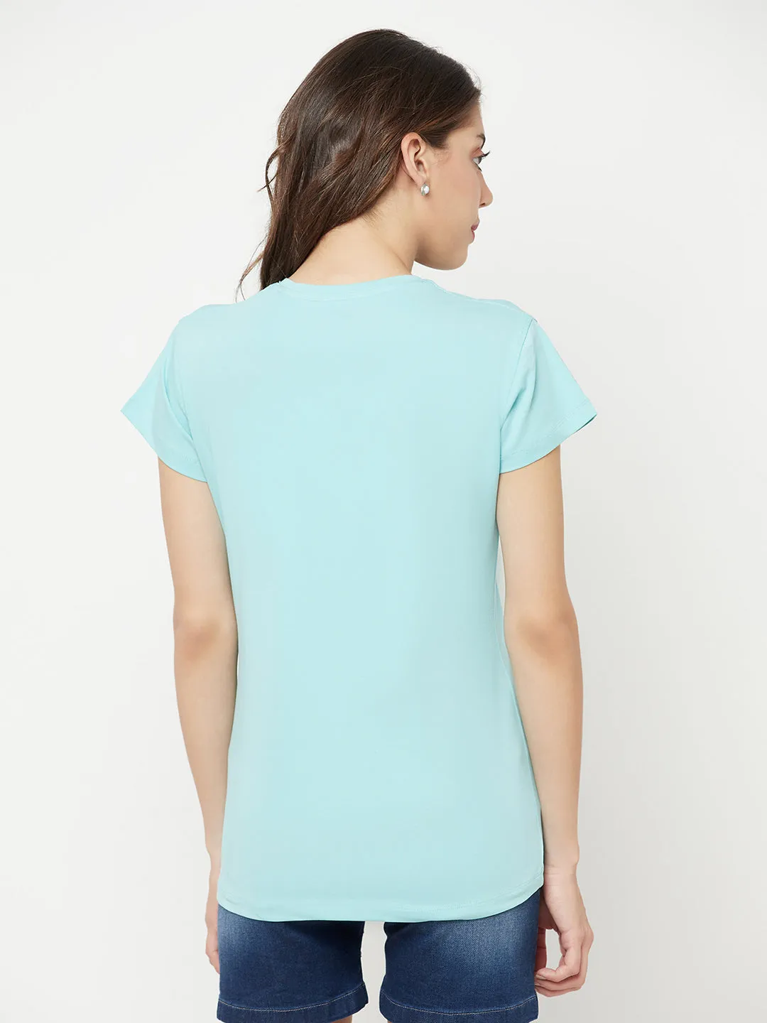 Turquoise Typographic T-Shirt