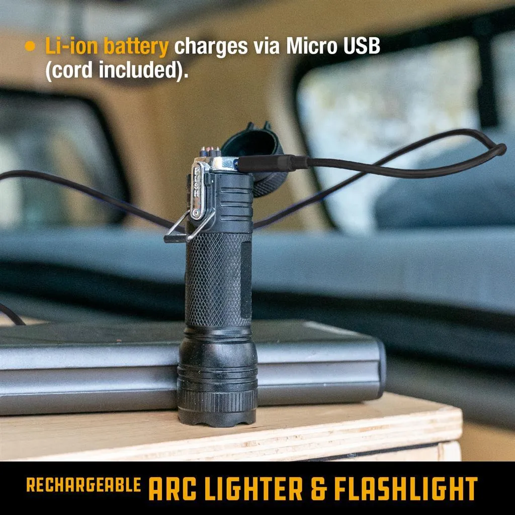 UCO Corporation - Rechargeable Arc Lighter & LED Flashlight