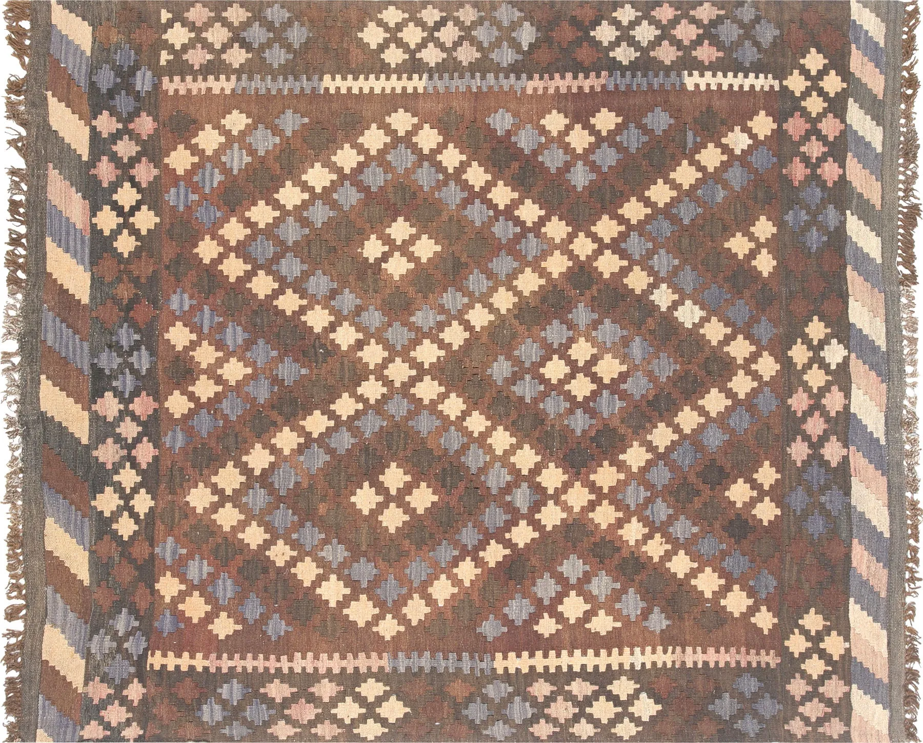 Vintage Afghan Maimana Kilim - 5'1" x 6'2"