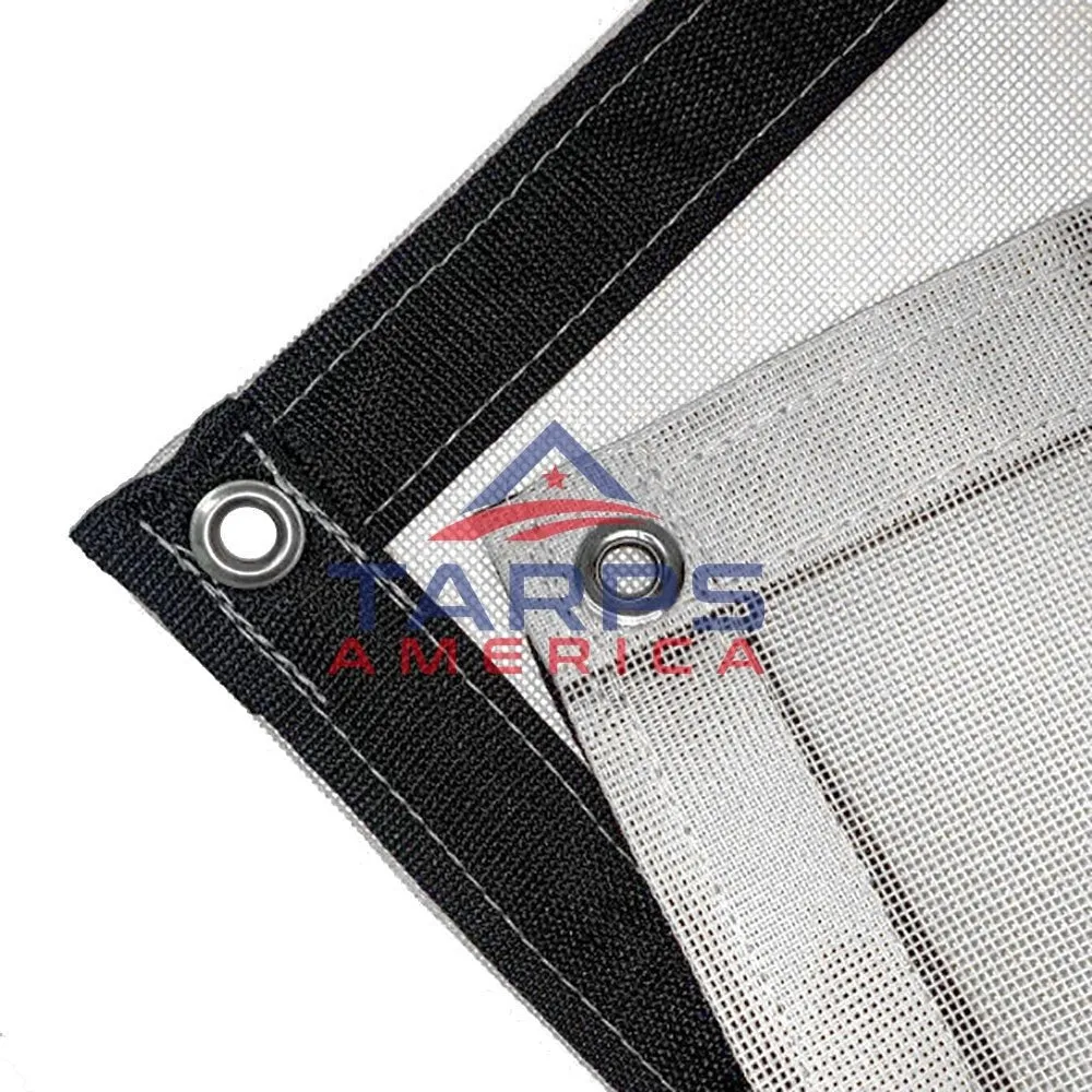 White 85% Fire Retardant Mesh Containment Screen by ShadeMax®