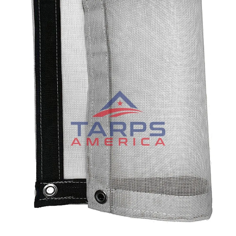 White 85% Fire Retardant Mesh Containment Screen by ShadeMax®