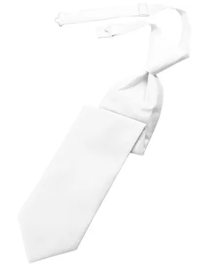 White Solid Twill Kids Necktie