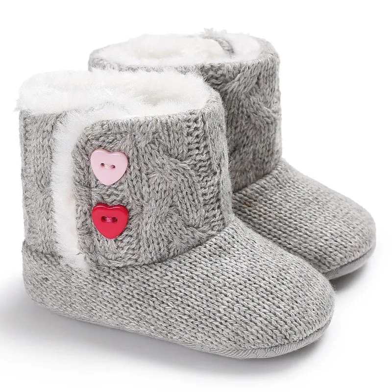 Winter Knit Booties- Grey