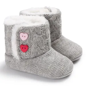 Winter Knit Booties- Grey