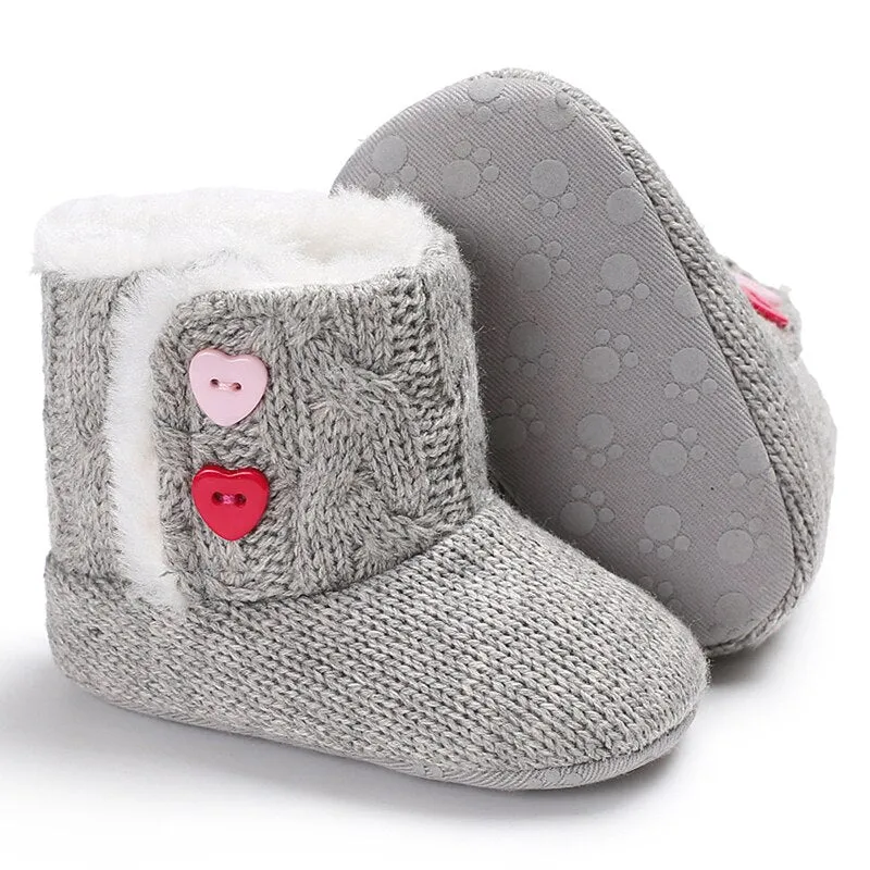 Winter Knit Booties- Grey