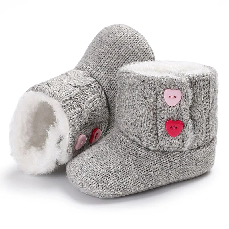 Winter Knit Booties- Grey