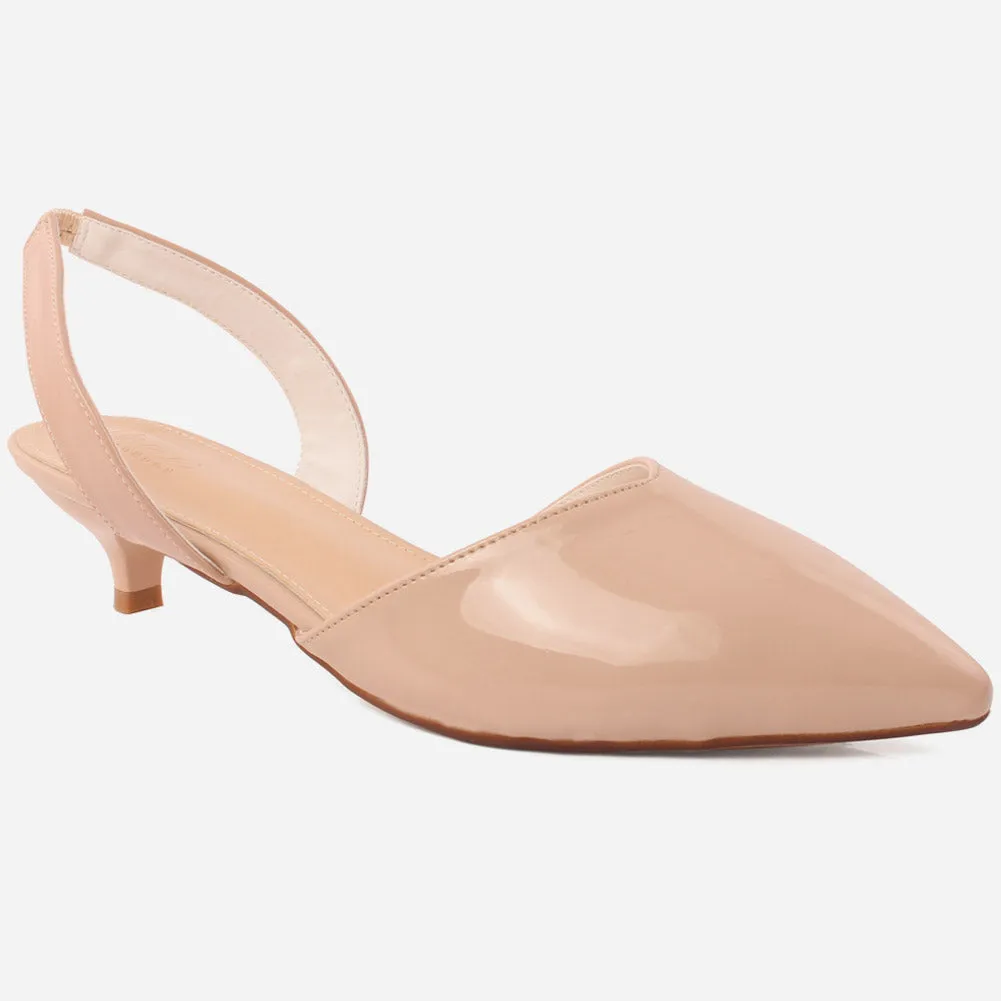 Women "LENA" Pointy Toe Low Heel Court Shoes
