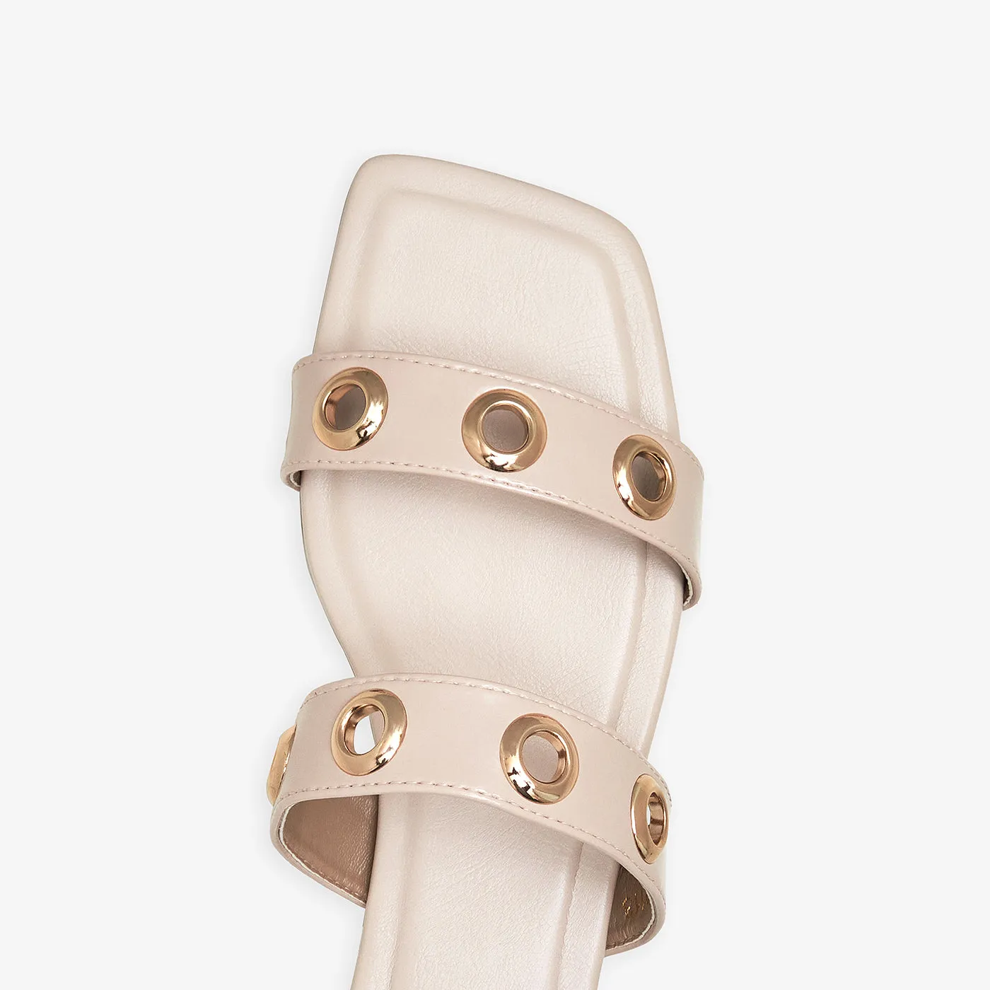 Women's Gold Studded Flats