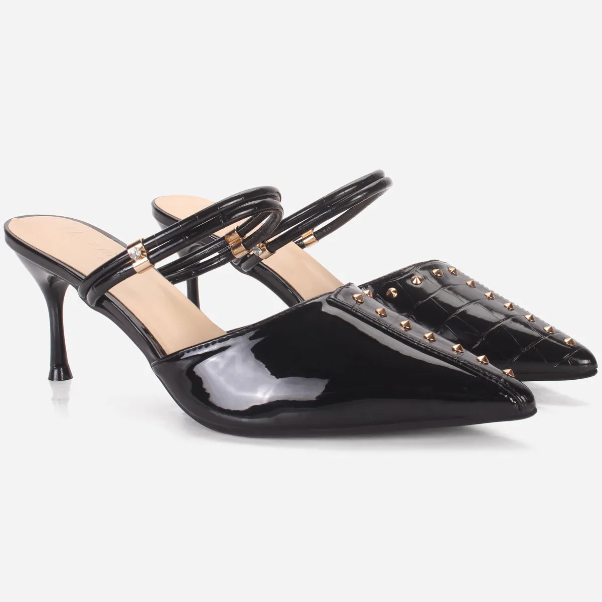 Women's "WAVERLY" Stud Detailing Evening Sandals