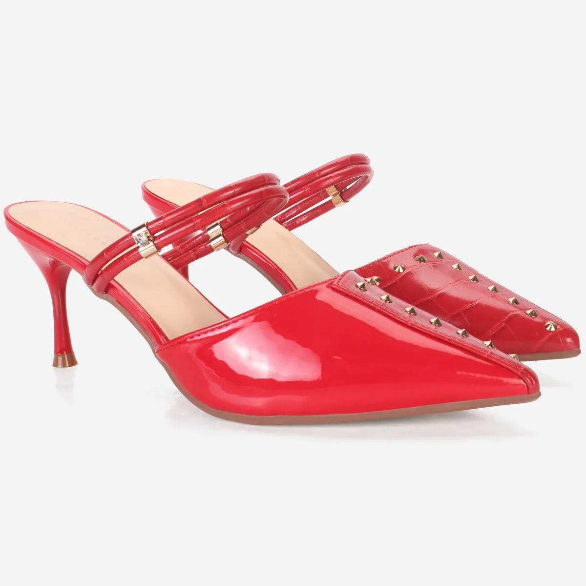 Women's "WAVERLY" Stud Detailing Evening Sandals