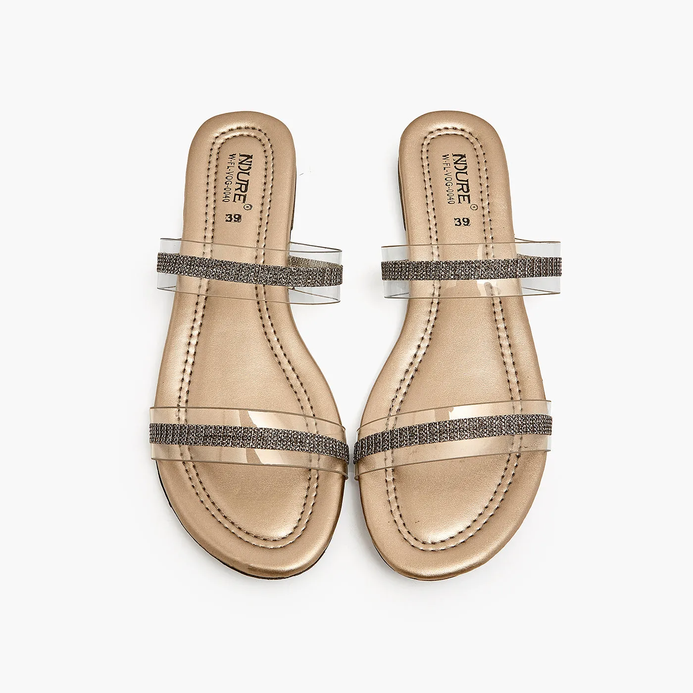 Womens Strappy Slides