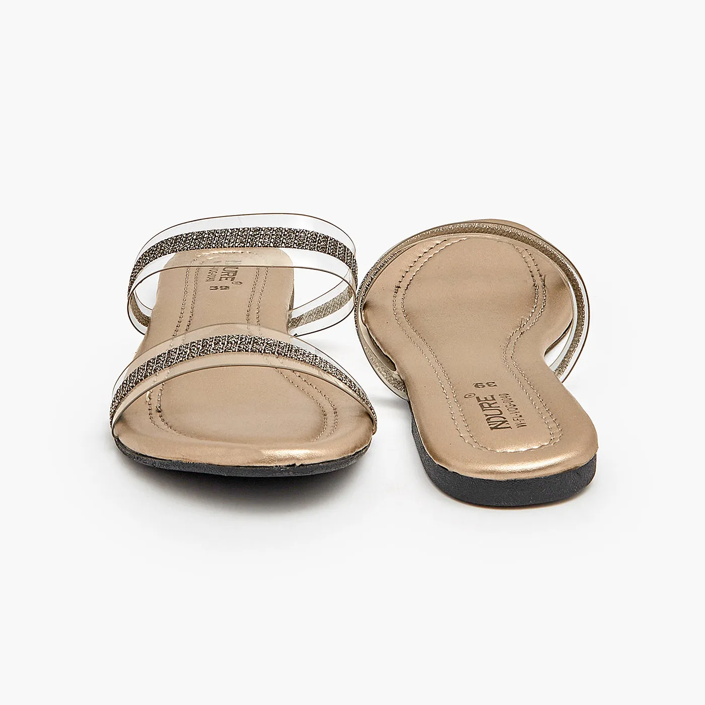 Womens Strappy Slides