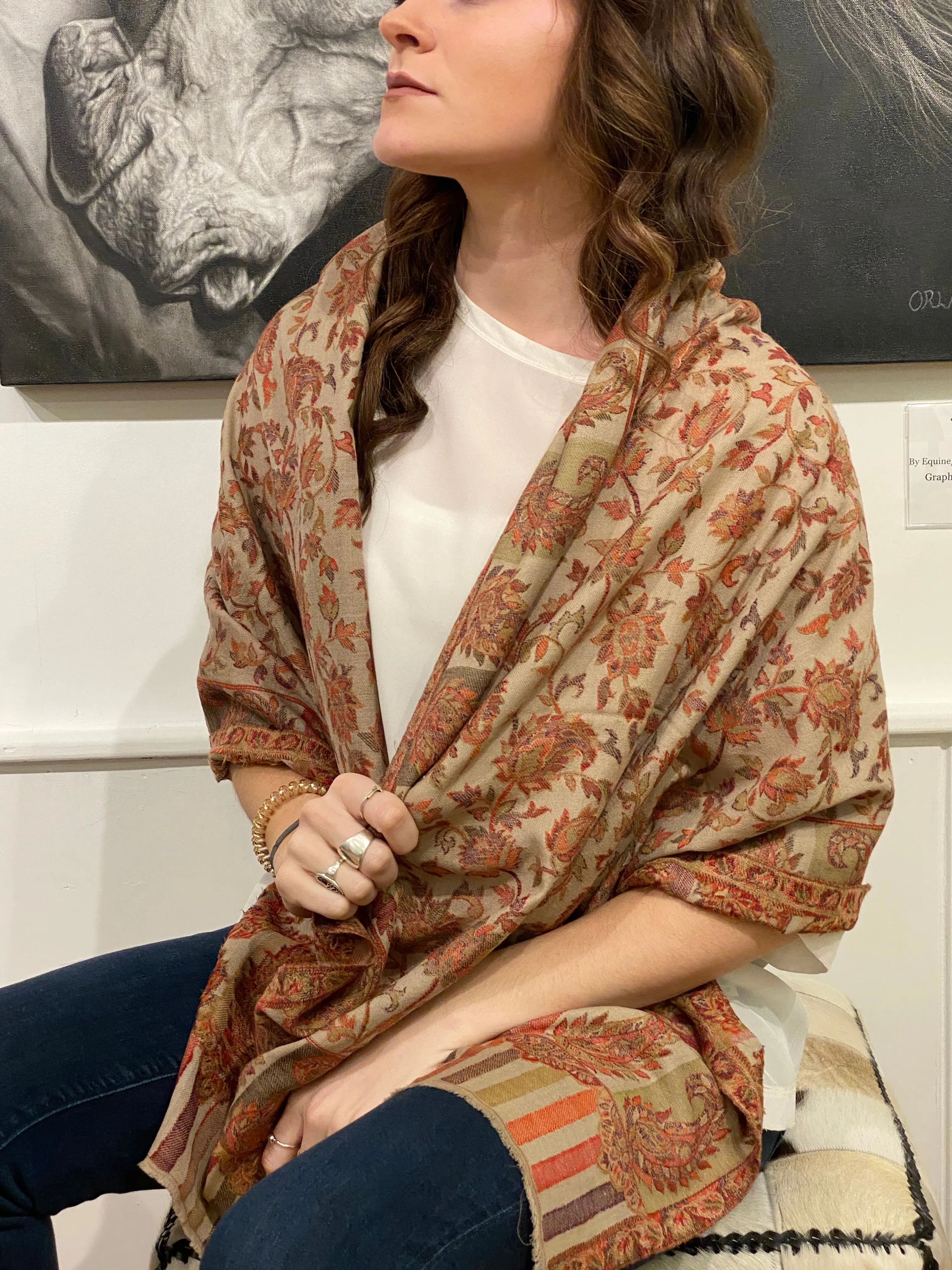 WOVEN CASHMERE SHAWL