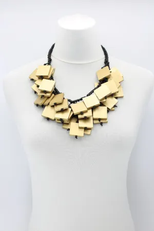 Woven Double Row 3x3 Squares Necklaces