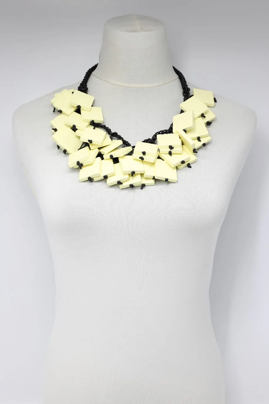 Woven Double Row 3x3 Squares Necklaces