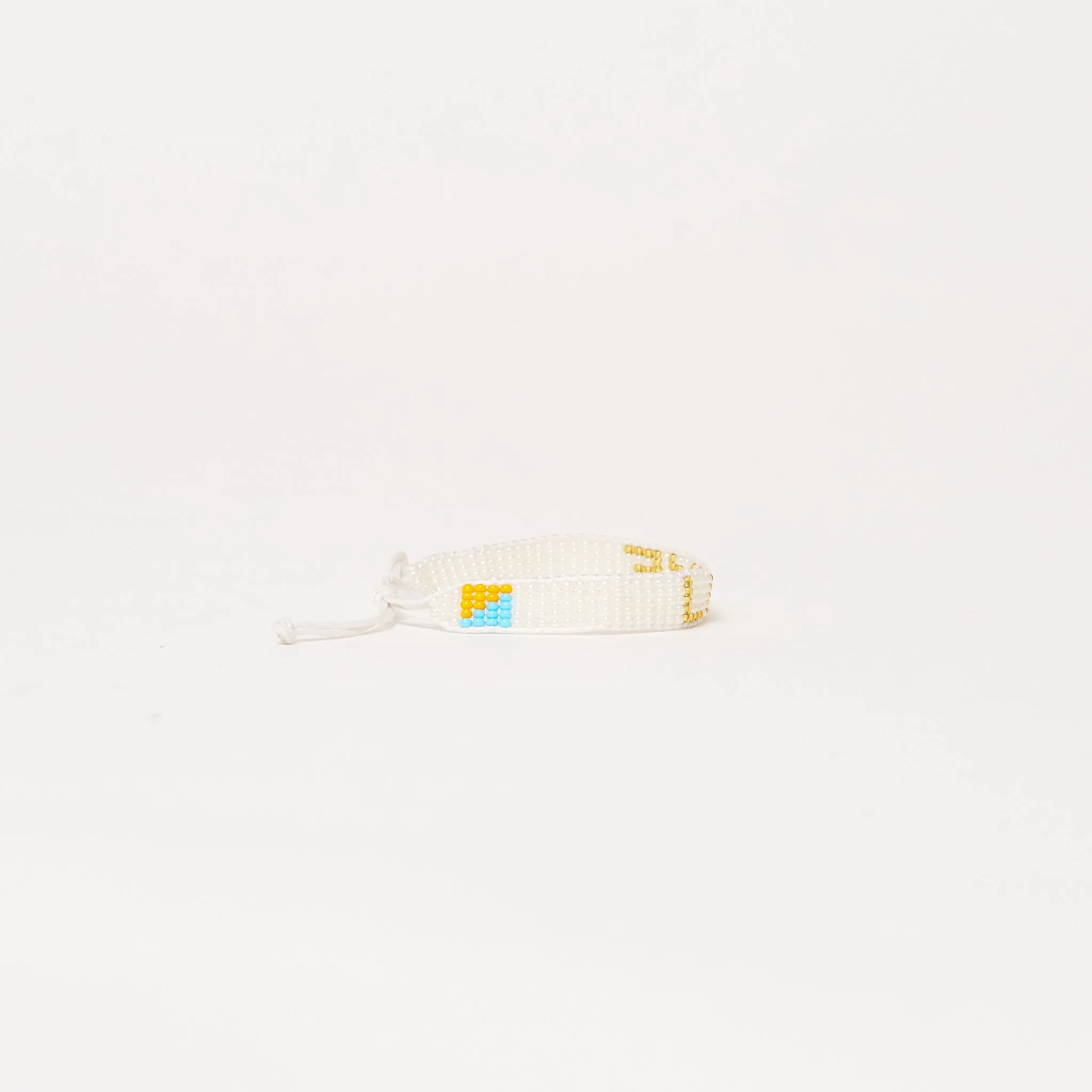 Woven LOVE Bracelet - Pearl/Gold