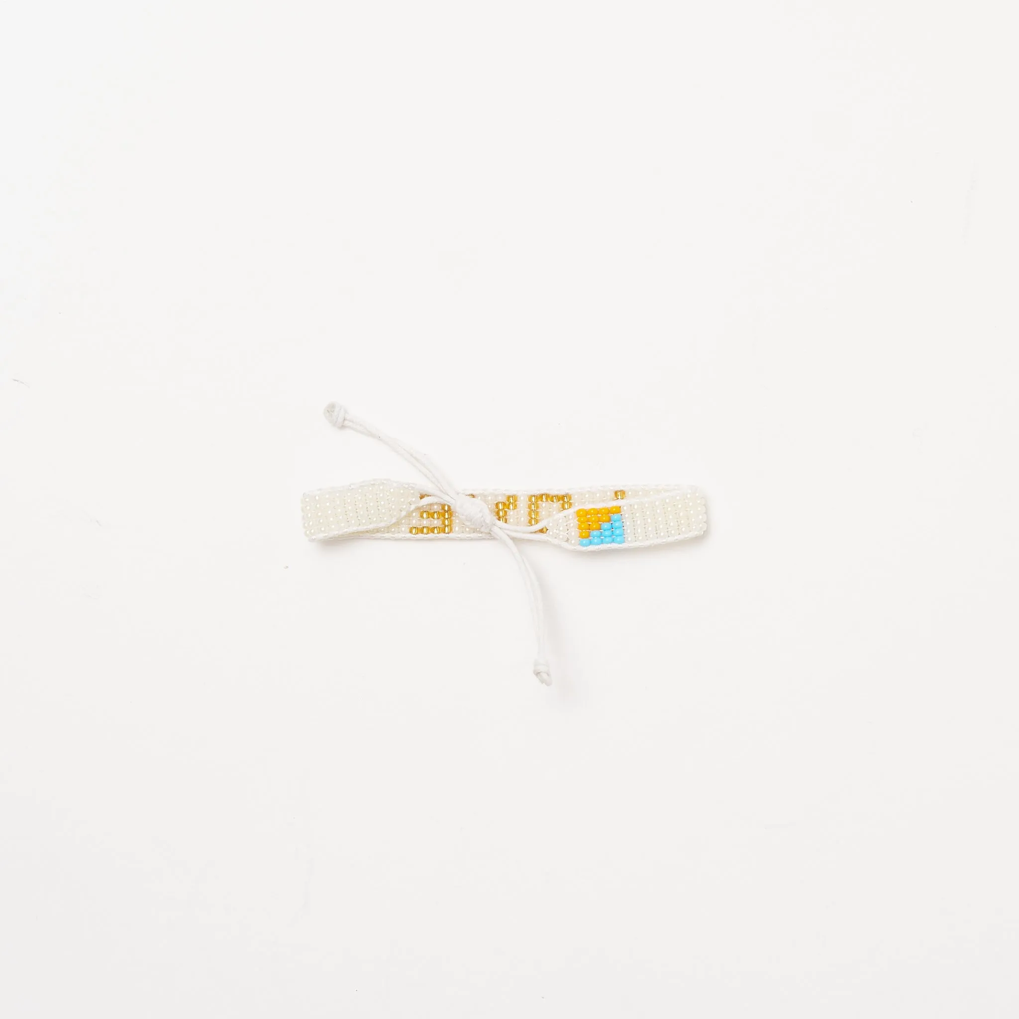 Woven LOVE Bracelet - Pearl/Gold