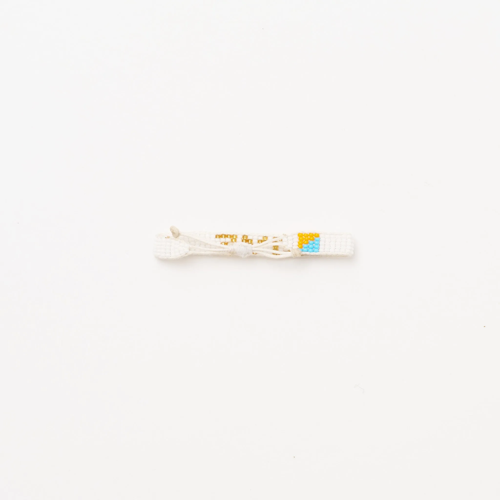 Woven LOVE Bracelet - White/Gold