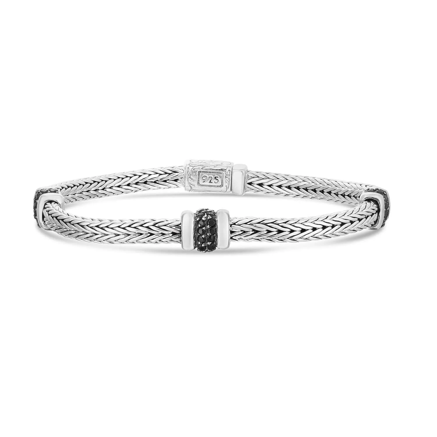 Woven Three Station Sapphire Bracelet