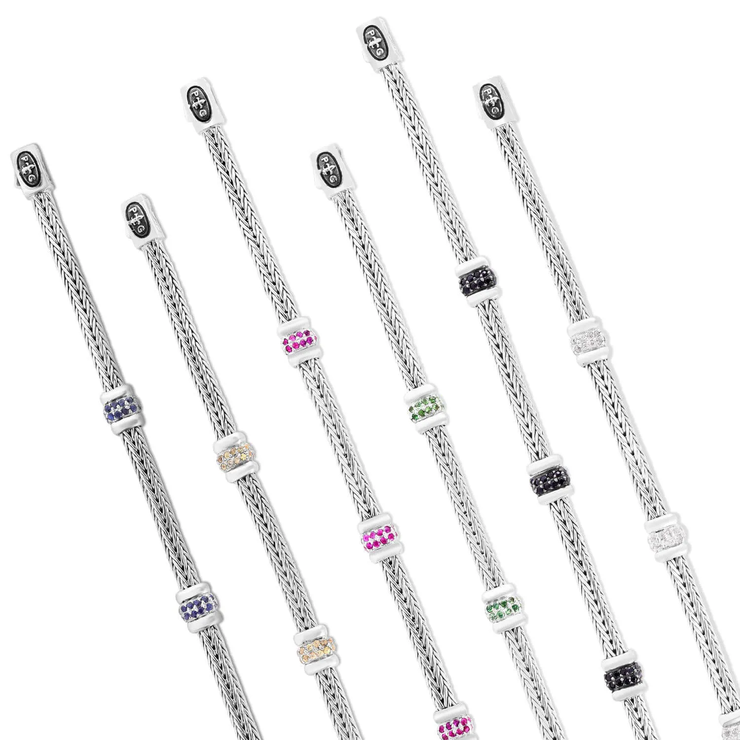 Woven Three Station Sapphire Bracelet